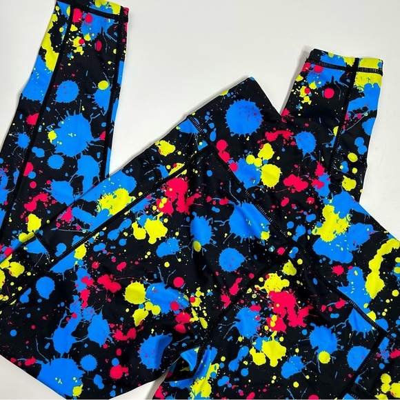 Colorful Splatter Print Women's Leggings - Picture 6 of 13